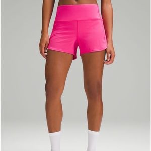 Speed Up High-Rise Lined Short 4" in sonic pink